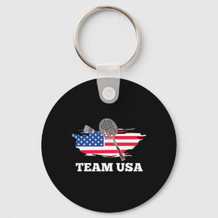Chaveiro Jogador de Badminton da Equipe Americana Shuttle R
