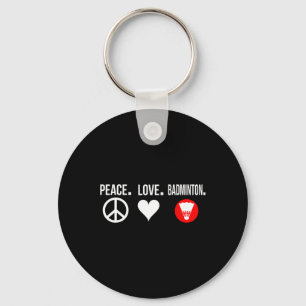 Chaveiro Jogador de Badminton do Peace Love Badmitton