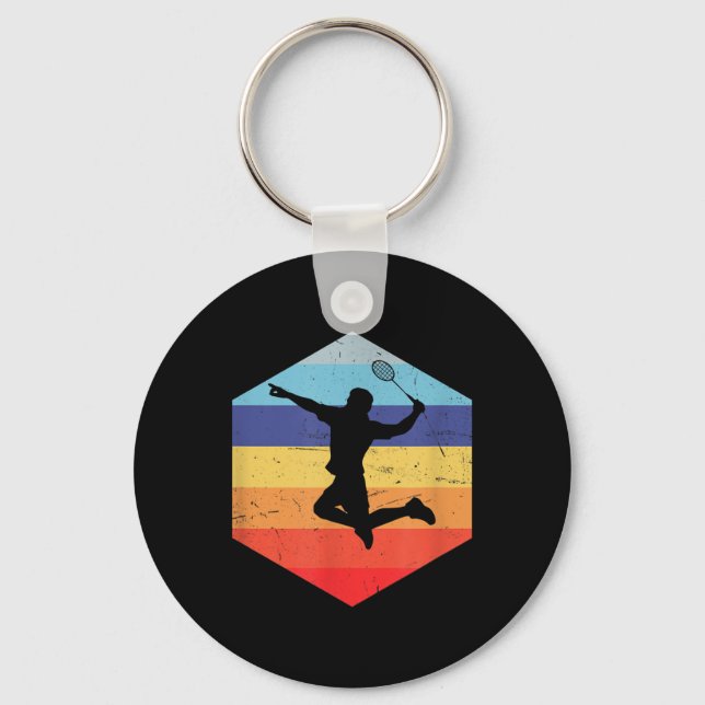 Chaveiro Jogador de Badminton do Squash Mens (Frente)