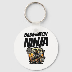 Chaveiro Jogador de Badminton Engraçado Design 7
