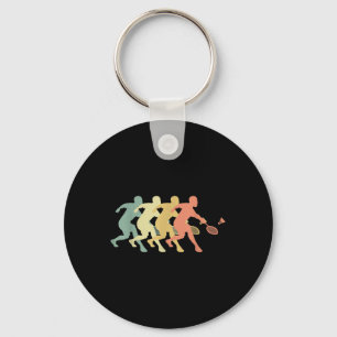 Chaveiro Jogador de Badminton - Ideia de Presente Retro de