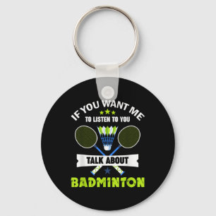 Chaveiro Jogador de Badminton Palestra Sobre Badminton
