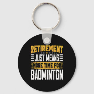 Chaveiro Jogador de Badminton Peteca Aposentado Aposentador