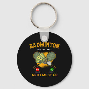 Chaveiro Jogador de Badminton Racquet Lover desportista Ath