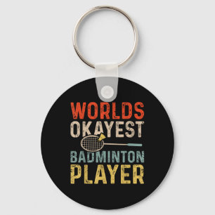 Chaveiro Jogador de Badminton Retro Badminton do Okayest