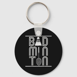 Chaveiro Jogador de Badminton Smash de Raquete