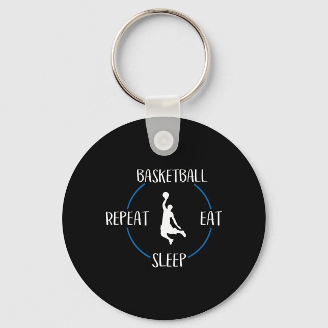Chaveiro Jogador De Basquete Comeu Sono Repito Presente Par (Frente)