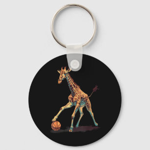 Chaveiro Jogador de basquete de Arte Animal Giraffe Dr.