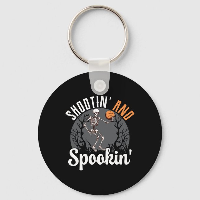 Chaveiro Jogador De Basquete De Skeleton E Spookin Ha (Frente)