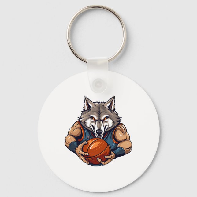 Chaveiro Jogador de Basquete Lobo (Frente)
