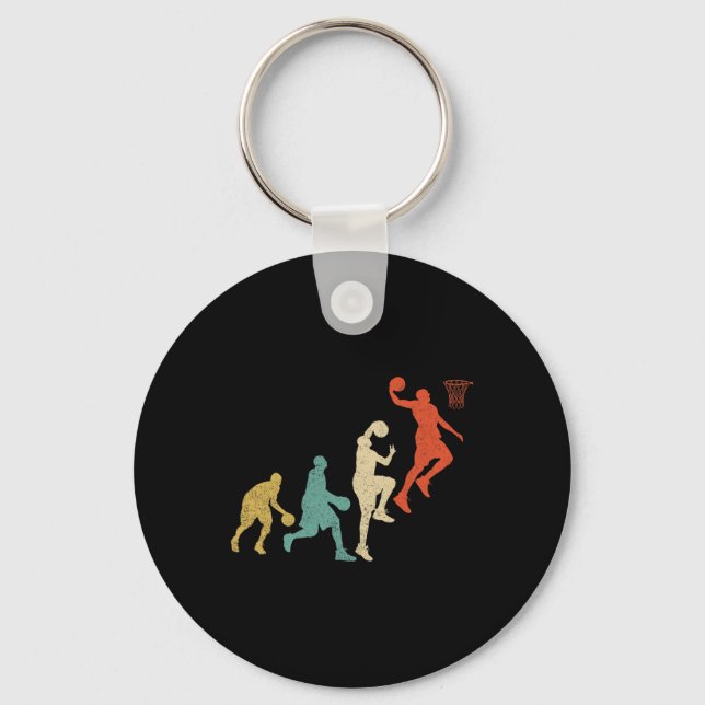 Chaveiro Jogador de Basquete Retro Enterrada para Frente Co (Frente)