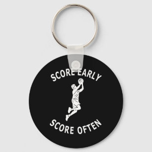 Chaveiro Jogador de basquetebol masculino divertindo-se diz