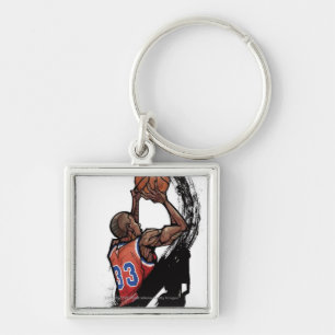 Chaveiro Jogador de basquetebol que guardara a bola