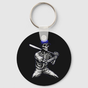 Chaveiro Jogador de beisebol do Skeleton Halloween