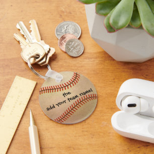 Chaveiro Jogador de beisebol esportivo vintage, receptor co