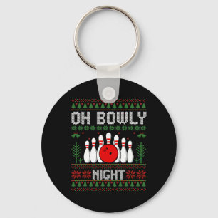 Chaveiro Jogador de Boliche de Bowler Night Bowler no Natal