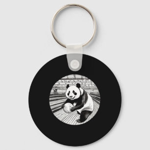 Chaveiro Jogador De Boliche De Panda Engraçado Bowler Para 