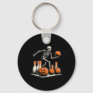 Chaveiro Jogador de Boliche do Skeleton Engraçado Bowler Ha