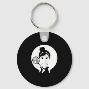 Chaveiro Jogador De Churrasco Para Raparigas De Badminton