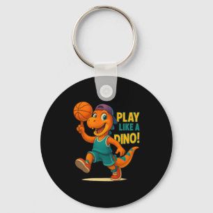 Chaveiro Jogador de Dinossauro legal de basquete - Engraçad