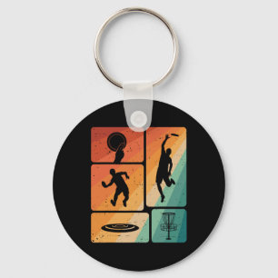 Chaveiro Jogador de Disc Golf Engraçado Entusiasta de Espor