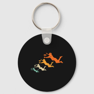 Chaveiro Jogador de Frisbee Definitivo Retrô Disco Vintage