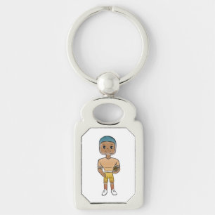 Chaveiro jogador de futebol arco-íris retrô vintage ombre