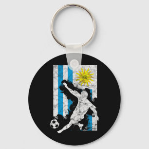 Chaveiro Jogador de Futebol Bandeira do Uruguai Equipe