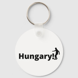 Chaveiro Jogador de futebol húngaro usando ponto como bola
