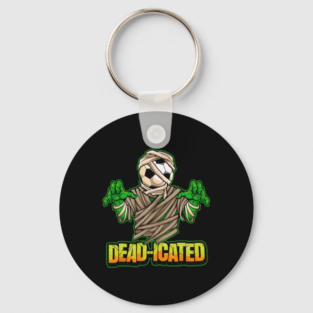Chaveiro Jogador de Futebol Zumbi Futebol Assustador Hallow (Frente)