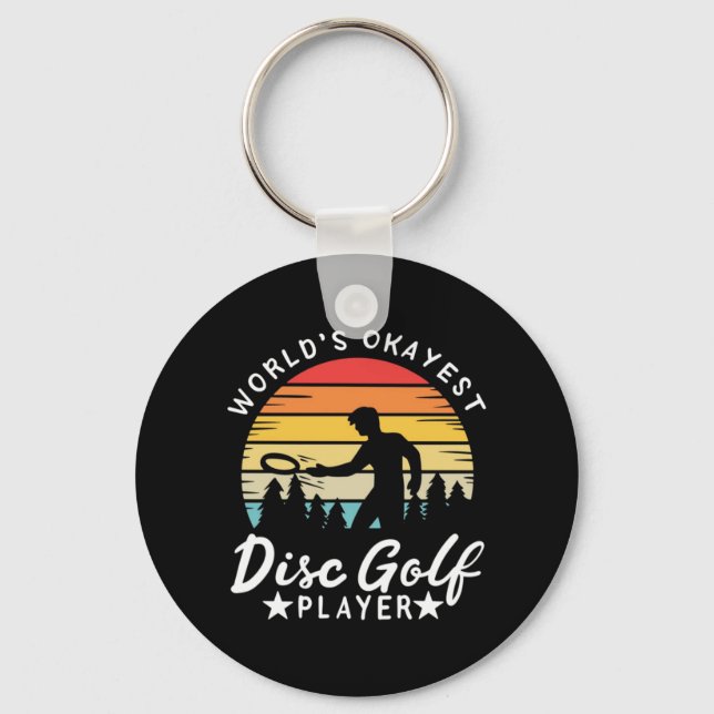 Chaveiro Jogador de Golfe do Disco Mais Okayest (Frente)