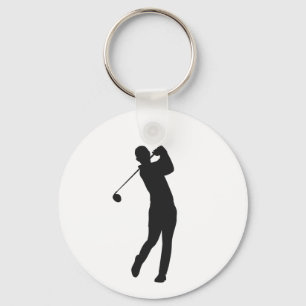 Chaveiro Jogador de Golfe Silhueta