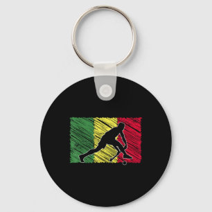 Chaveiro Jogador de hóquei em campo Bandeira senegalesa Sen