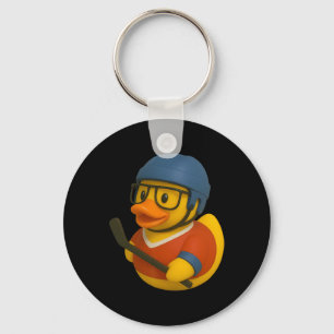 Chaveiro Jogador de hóquei no gelo Pato de Borracha Ducky D