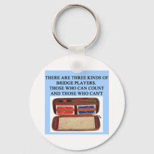 Chaveiro jogador de jogo bridge duplicado