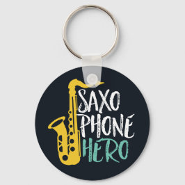 Chaveiro Jogador de Música Jazz do Saxofone Hero Funny Sax