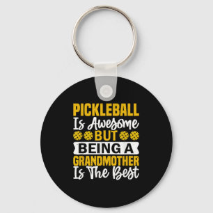 Chaveiro Jogador de Pickleball Cita Pickleball Engraçado Gr