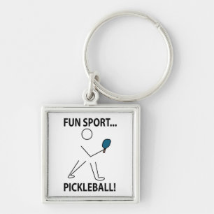 Chaveiro Jogador de Pickleball Esportes Diversão Esporte Pi