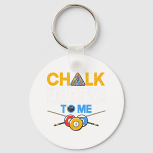 Chaveiro Jogador de Piscina engraçado Billard Lover Chalk S