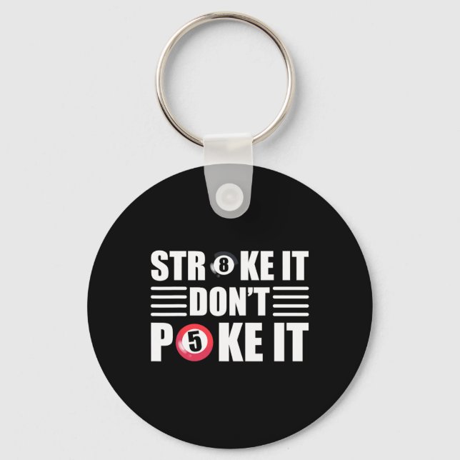 Chaveiro Jogador de Piscina Engraçado Billiards (Frente)