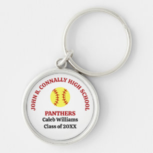 Chaveiro Jogador de Softbol Personalizado do Ensino Médio V