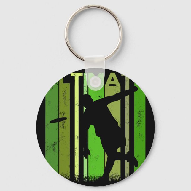 Chaveiro Jogador de Ultimate Frisbee Frolf Disco Golfe Disc (Frente)