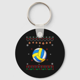 Chaveiro Jogador de Voleibol Design Ugly Xmas Correspondend