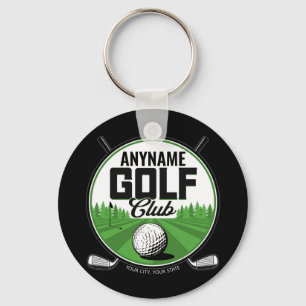 Chaveiro Jogador do Clube Golf Pro Golf, nome personalizado