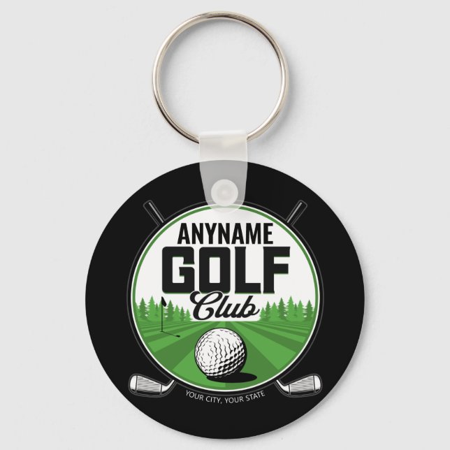 Chaveiro Jogador do Clube Golf Pro Golf, nome personalizado (Frente)