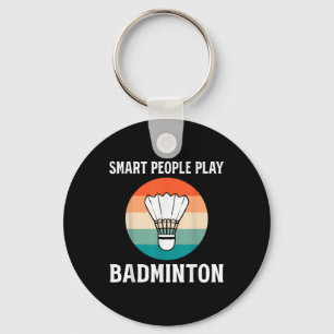 Chaveiro Jogador engraçado de badminton de peteca
