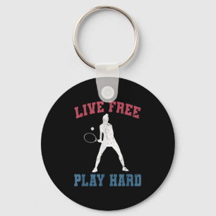 Chaveiro Jogador Funny Quo, Jogador De Tênis Do Live Free P