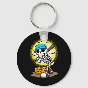 Chaveiro Jogador Skeleton Softball Crianças de Halloween