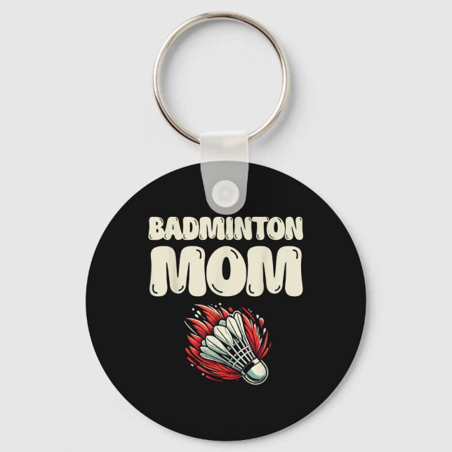 Chaveiro Jogadora de Badminton Mãe Shuttle (Frente)