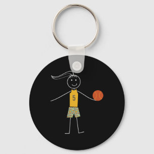 Chaveiro Jogadora de basquete divertida para garotas